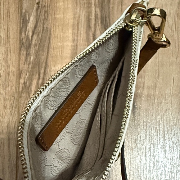 Michael Kors Tan and Gold Logo Wristlet - Picture 4 of 5